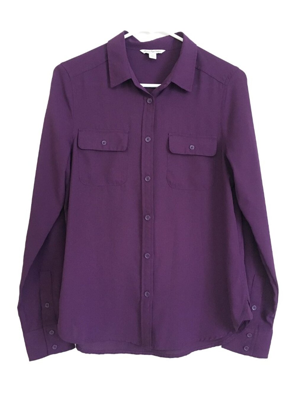 American Eagle Outfitters Women's Purple Blouse Size S/P